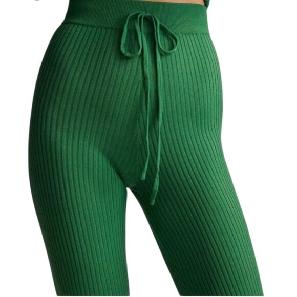 Varley Mocado Rib Knit High Rise Base Layer Legging in Verdant Green Size M - Picture 3 of 15
